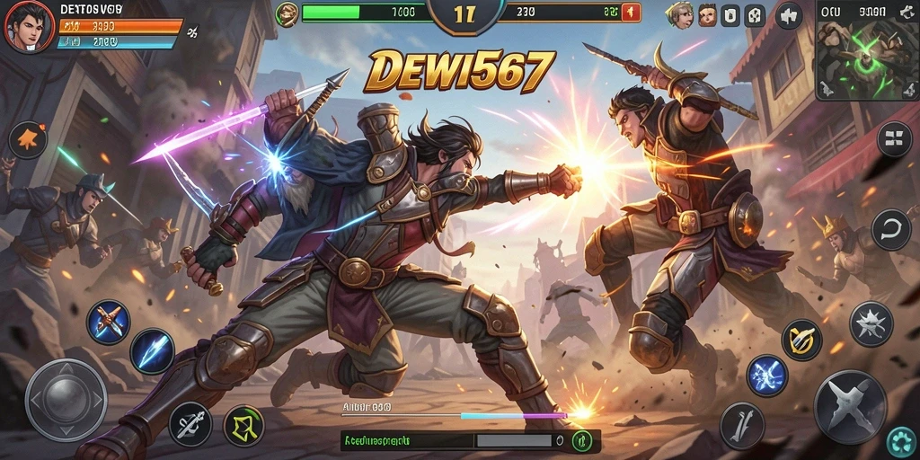 Screenshot gameplay DEWI567 dengan aksi pertarungan yang mendebarkan.