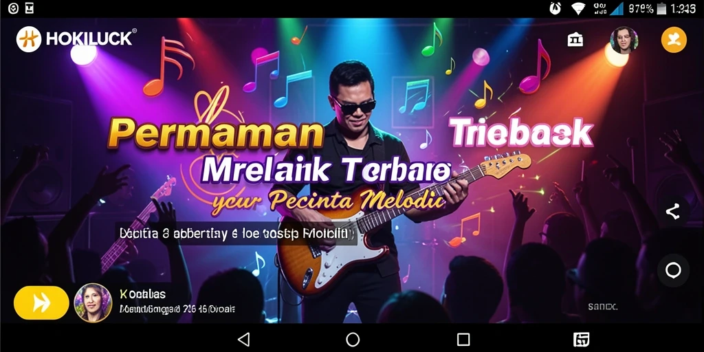 Gambaran gameplay seru dalam HOKILUCK dengan variasi musik yang kaya.