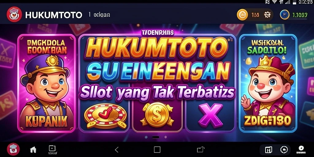 Tampilan gameplay slot HUKUMTOTO yang menarik dan interaktif.