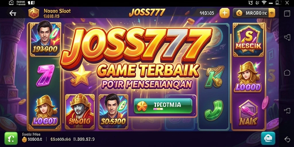 Tampilan gameplay menarik dari JOSS777 diikuti dengan berbagai simbol Slot.