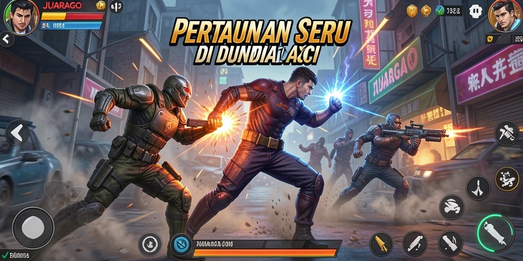 Tampilan luar biasa dari gameplay JUARAGO yang penuh aksi.