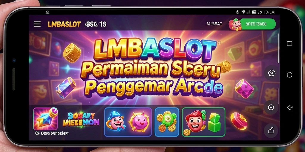 Tampilan gameplay LMBASLOT yang penuh warna dan seru.