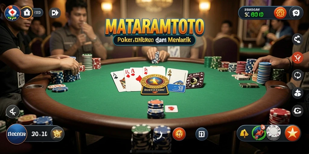Tampilan gameplay menarik dalam MATARAMTOTO saat bermain poker.