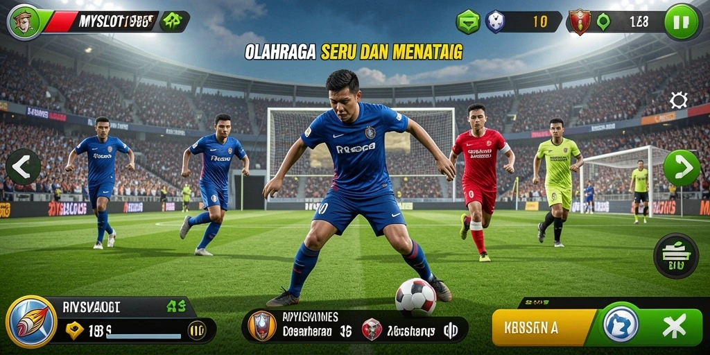 Tampilan menarik dari gameplay MYSLOT188 yang penuh aksi olahraga.