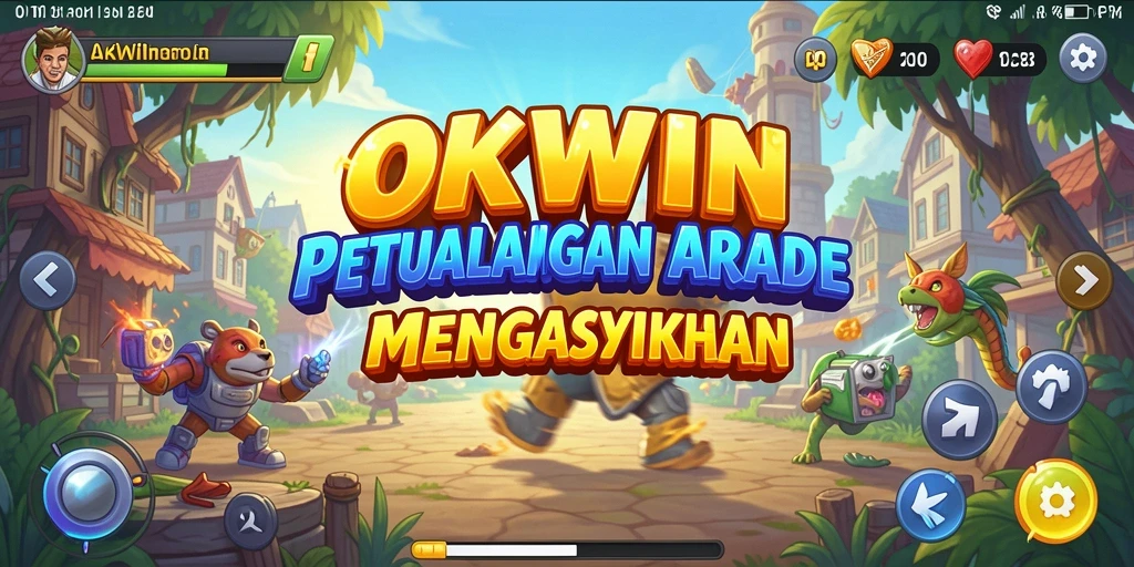 Tampilan gameplay seru dari OKWIN dengan grafis menawan.