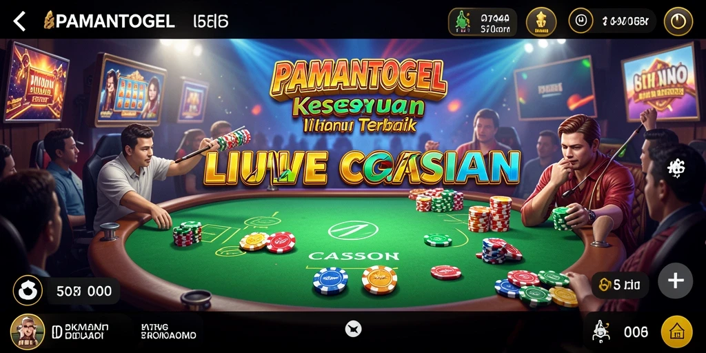Tampilan gameplay Live Casino PAMANTOGEL yang mendebarkan dan interaktif.