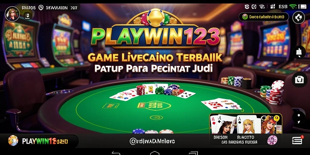 Tampilan gameplay Live Casino menarik dan interaktif di PLAYWIN123.