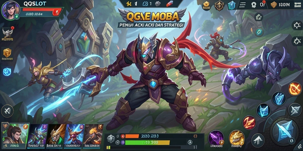 Screenshot menunjukkan pertempuran seru dalam QQSLOT dengan grafik yang menawan.