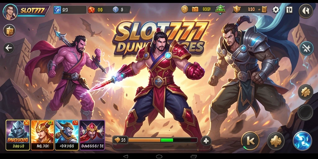 Tampilan pertarungan epik dalam gameplay SLOT777 yang mendebarkan.