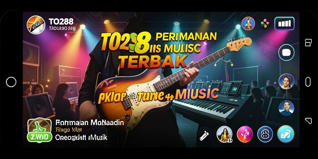 Screenshot gameplay TO288 menampilkan pengalaman musik yang seru dan interaktif.
